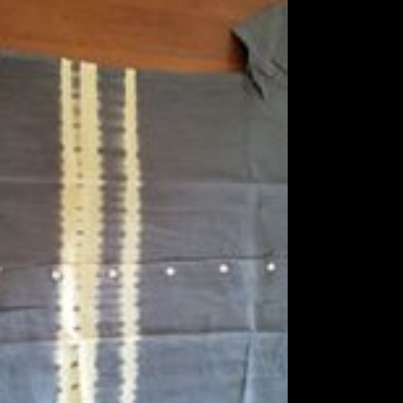 J. Crew Vintage Tie Dye Button Up Short Sleeve Linen Shirt Grey Men's Large NWT - Picture 5 of 12